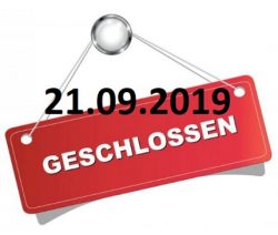 Kieswerke am 21.09.2019 geschlossen!